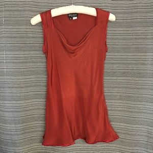 Fletcher Artworks, LLC Summer Rust Silk Tank Top in Size Small